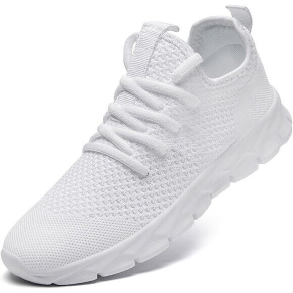 ⚡Mens White Running Fashion Tennis Walking Lightweight Athletic Sneakers - Picture 1 of 7